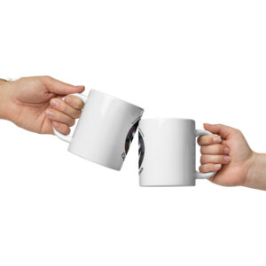 White glossy mug
